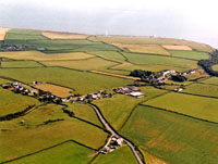 Aerial view of Pear Tree Cottage